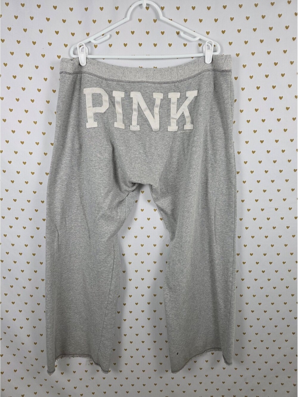 Victorias Secret PINK Vintage Boyfriend Diaper Butt Grey Sweats Oversized Large